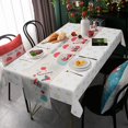 thumbnail image 5 of Mantel rectangular de Navidad, decoración de copo de nieve blanco, mantel impermeable, cubierta de mesa de vacaciones, decoración de fiesta y Cena, 5 of 5