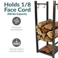 thumbnail image 4 of Sunnydaze 32" Indoor or Outdoor Powder-Coated Steel Log Holder with Tool Hooks, 4 of 9