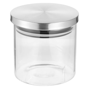 Glass Jar Food Jars Sealed Container Stainless Steel Cover with Lid Storage Containers