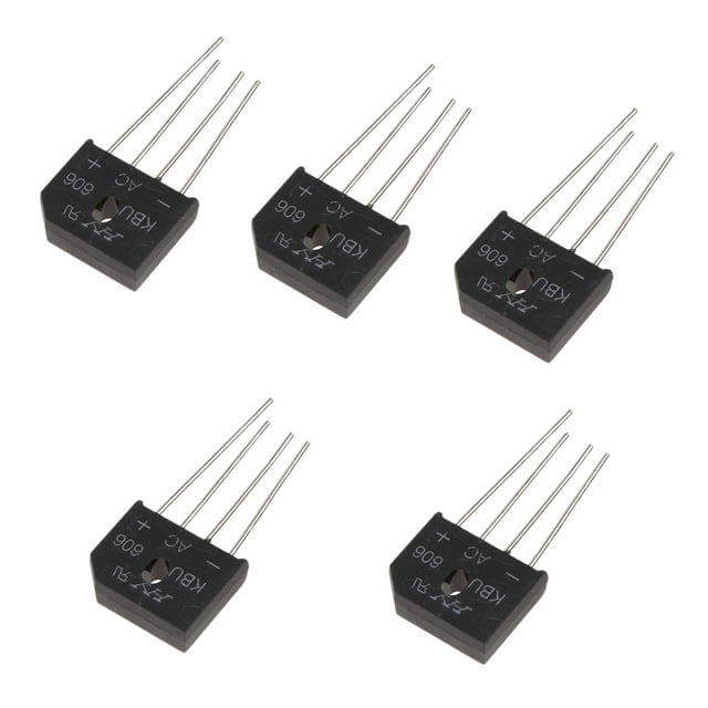 Rectificador de puente completa AC600V-DC600V 6A 23x18x6.6mm Rectificación de potencia Soledad Rectificador de Puente