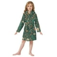 thumbnail image 6 of FORMRS Niños Bathrobe Unisex Hooded Robe Soft Plush Pajamas Sleepwear, Size 2-3T, Tiger and Peacock Pattern, 6 of 7