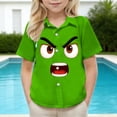 thumbnail image 5 of Bnwani Boys Shirts Comfortable Breathable Shirts for Girls Printed Tee Green Sizes 2-14, 5 of 8