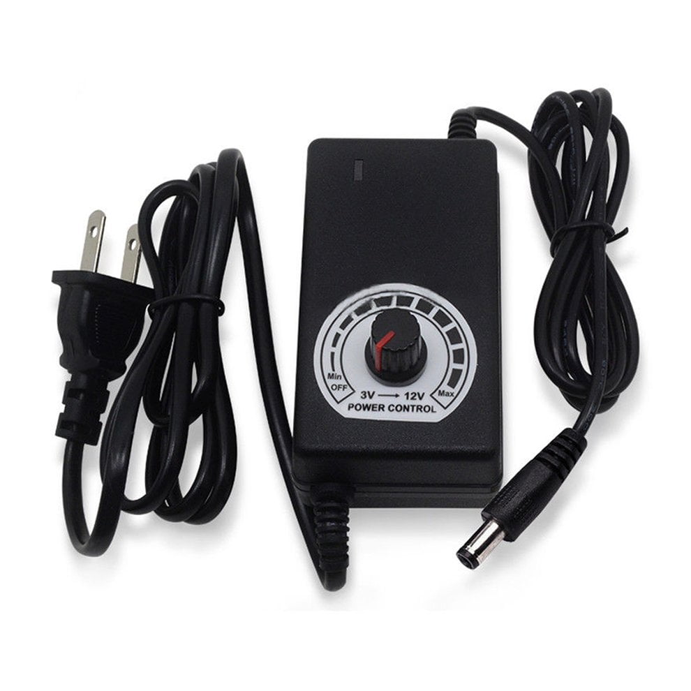 Details about   AC to DC Adapter 3-12V 2A Adjustable Power Supply Motor Speed Controller US 