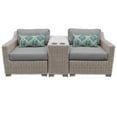 thumbnail image 1 of Coast 3 Piece Outdoor Wicker Patio Furniture Set in Grey, 1 of 2
