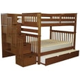 thumbnail image 2 of Bedz King Stairway Bunk Beds Full over Full with 4 Drawers in the Steps and a Twin Trundle Espresso, 2 of 6