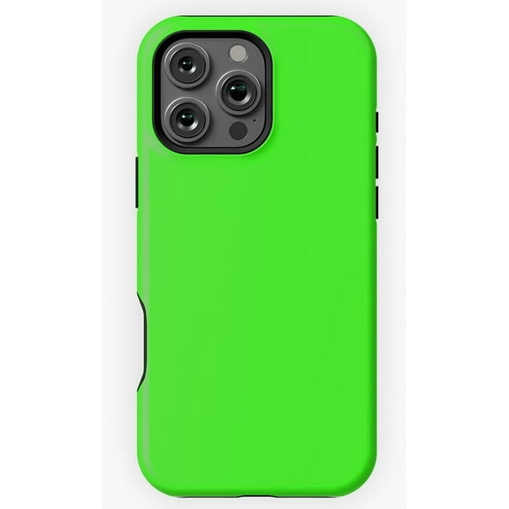 Neon Green Solid Color Phone Case for iPhone 16 15 14 13 12 11 Pro Max