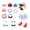 A, variant on Yardvibe 18PC Desk Goose Outfits, 7 Inch Summer Mini Porch Goose Outfits Hats Sunglasses Swimming Ring Necklaces Dresses for Magnetic Geese Statue, Key Holder Table Decor (D)