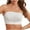 White, variant on Kaemgyyd Strapless Bras for Women Front Closure Lace Comfort Wireless Everyday Bras Padded Wirefree Trendy Bandeau Bra