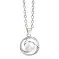 thumbnail image 1 of MasteelfCA 1Pc Flower Pearl Pattern Necklace Silver Short Simple Beautiful Decorative Metal Necklace for Woman(Silver), 1 of 7