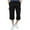Black, variant on LADIGASU Men's Plus Size Cotton Multi-pocket Wear Overalls Cropped Trousers