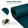 Gymax Large Yoga Mat 6' x 4' x 8 mm Thick Workout Mats for Home Gym Flooring Blue