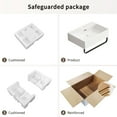 thumbnail image 6 of White Wall Mounted Vessel Sink with Towel Rack Small Bathroom Sink for Tight Spaces Modern Floating Vanity with Faucet Hole, 6 of 6