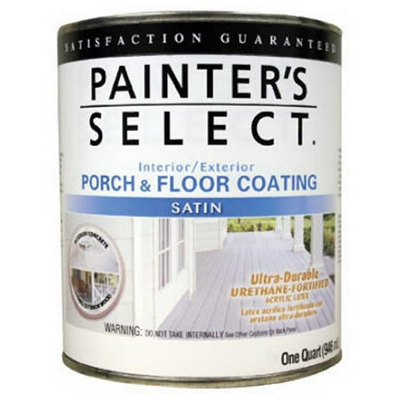 True Value 112171 1 qt Interior & Exterior Satin Porch & Floor Coating, Urethane Fortified - Deep Base