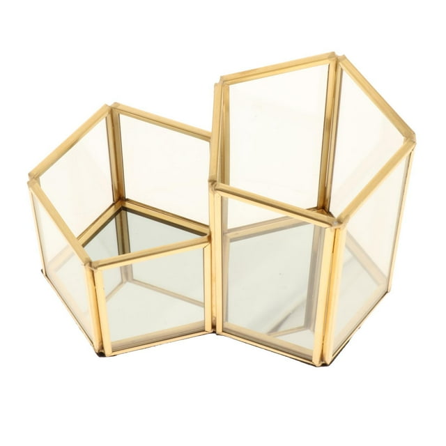 Organizador de cepillos cosméticos Macarena Soporte de Prisma hexagonal Geométrico Tubo de almacenamiento