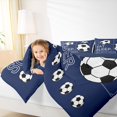 thumbnail image 4 of Homewish Eat Sleep Soccer Full Size Comforter Sets for Boys, Kawaii Cartoon Football Bedding Comforter Set, Ball Sports Lover Reversible Bedding Sets, Ultra Soft Bedroom Decor, 3-Piece, 4 of 8