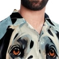 thumbnail image 5 of Spotted Dog Men's Short Sleeve Beach Shirts, Casual Printed Button Down, Summer Unisex Spread Collar Tops, 5 of 6