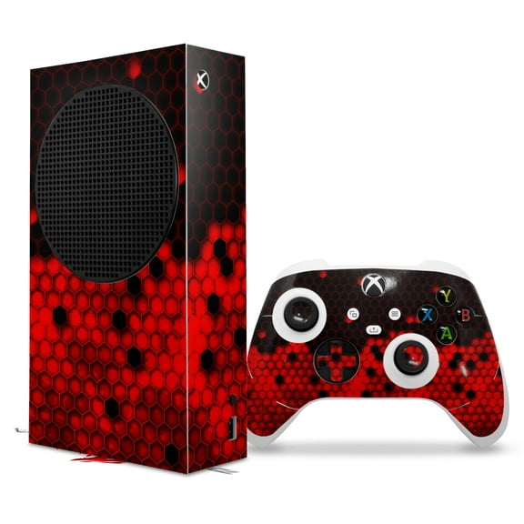 WraptorSkinz Skin Wrap compatible with the 2020 XBOX Series S Console and Controller HEX Red (XBOX NOT INCLUDED)
