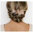 thumbnail image 2 of Wedding Hair Comb and Pin Set-Bridal Hair Accessories for Wedding Rose Gold, 2 of 6