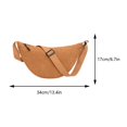 thumbnail image 2 of FLhrweasw Bolsos Cruzados Pana para Mujer Bolso Masa Color Sólido Bolso Bandolera (marrón), 2 of 9