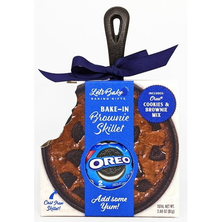 MSRF Chocolate Brownie Mix with Oreo Treats includes Dry Brownie Mix and Oreo cookiesand a skillet