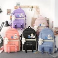 thumbnail image 2 of 5-Piece Preppy School Bag Set - Kawaii Backpack, Tote Bag, Crossbody Bag, Pencil Case & Drawstring Purse, 2 of 5