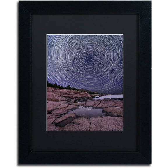 Trademark Fine Art "Celestial Bullseye" Canvas Art by Michael Blanchette Photography Black Matte, Black Frame