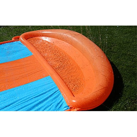 triple water slide with speed ramp