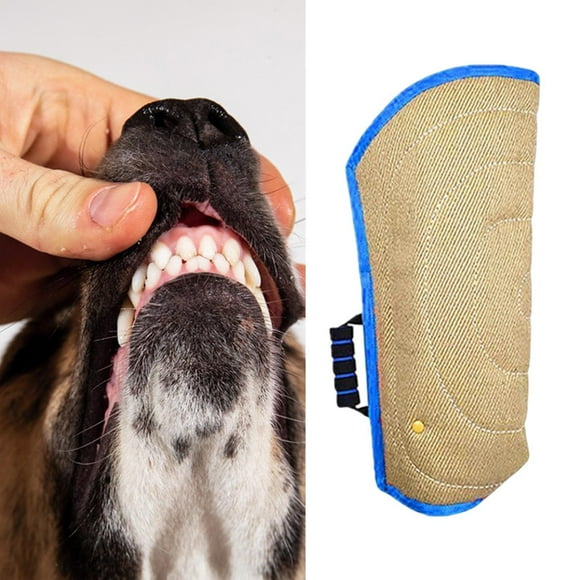 Almohada antimordeduras para perros, juguete interactivo, suministros para mascotas, multifunción, resistente a las mordeduras, mangas antimordeduras azul