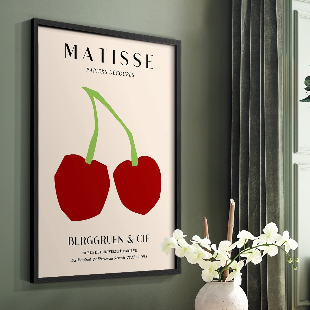 Matisse CLI Framed Print in Black Solid Wood 8 x 10 Framed Print