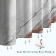 thumbnail image 6 of White Gray Rose Gold Marble Pattern Shower Curtain 36"x72" ,Bathroom Decorative Shower Curtains Set with 12 Hooks,Modern Waterproof Washable Shower Curtain, 6 of 6