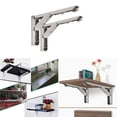 thumbnail image 3 of Naiovety 2 uds soportes de estante plegables de acero inoxidable de alta resistencia soporte de estante plegable para de trabajo ahorro de espacio Conjuntos de muebles de dormitorio No.2 Naiovety HA024806-02, 3 of 6