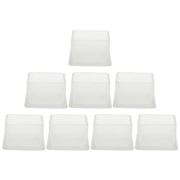 Clear Chair Leg Caps Feet Furniture Floor Protector 8pcs 1"x1.5" (25x38mm)