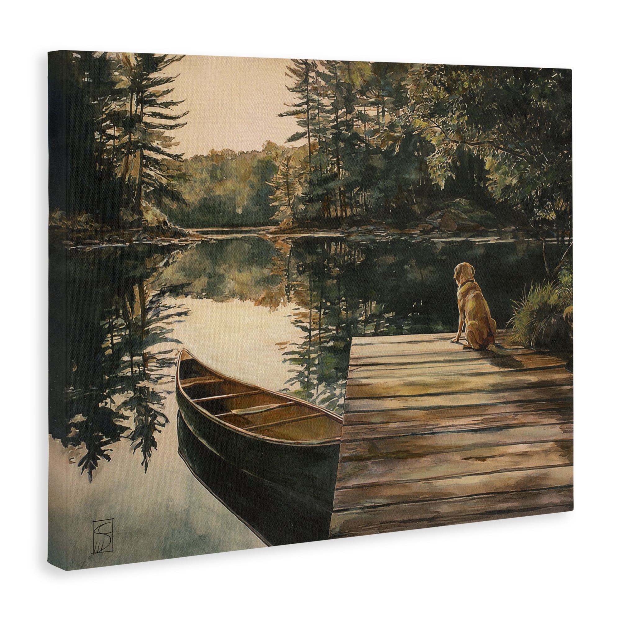 Lake Life at Sunset Canvas Wall Art, design by Sara Culpepper