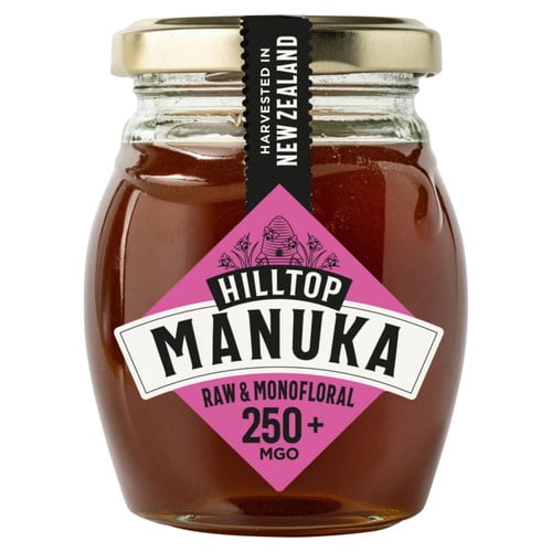 Hilltop Honey Manuka MGO250+ Honey 225g, British Import (Pack of 2)
