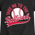 thumbnail image 3 of Instant Message - Take Me To The Ballpark - Toddler & Youth Girls Short Sleeve Graphic T-Shirt, 3 of 6