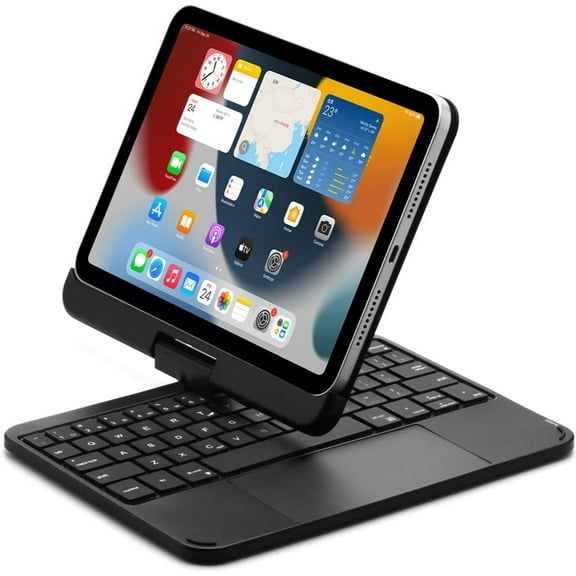 iPad Mini 6 Magnetic Case with Keyboard 8.3 inch 6th Generation 360 Rotatable Touchpad Backlit Keyboard Slim Protective Cover Folio Trackpad Backlight Wireless Keyboard