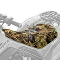 thumbnail image 2 of Renewold All-Weather ATV Seat Cover 25x10 Inch, Waterproof ATV Decorative Accessories Four Wheeler Seat Cover for Hunting Riding, Fits for Honda/Yamaha/Polaris, Deer Camo Hunting Forest Fallen Leaf, 2 of 7