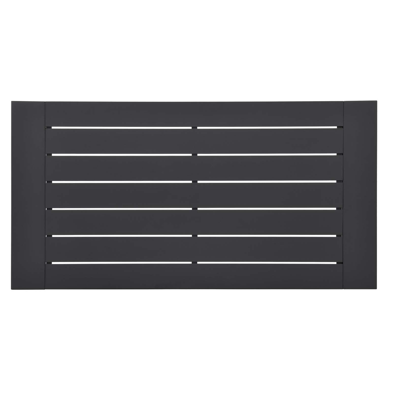 Modway Tahoe Outdoor Patio Powder-Coated Aluminum Coffee Table in Gray