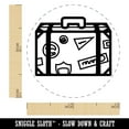 thumbnail image 2 of Travel Suitcase with Destination Stickers Self-Inking Rubber Stamp Ink Stamper - Lime Green Ink - Mini 1/2 Inch, 2 of 7