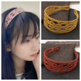 thumbnail image 5 of Juego de 5 diademas de plástico para niñas y mujeres, accesorio para el cabello, diademas anchas de plástico con dientes, 5 of 5