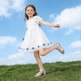 thumbnail image 4 of Toddler/Little Kid Girls Sandals Fashion Bow Summer Shoes White1.5 Little Kid, 4 of 6