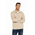 thumbnail image 2 of Pinspark Men's Quarter Zip Pullover Sweatshirts Mock Neck Casual Long Sleeve Fall Winter Warm Fleece Cotton Sweatshirt, 2 of 7