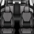 thumbnail image 5 of HQBQBUG Car Seat Covers Full Set for Toyota RAV4(Not for Hybrid) 2013-2025 LeatherWaterproof Seat Covers Cushion Comfort Lumbar Support Easy Installation(Grey,5 Seats), 5 of 9