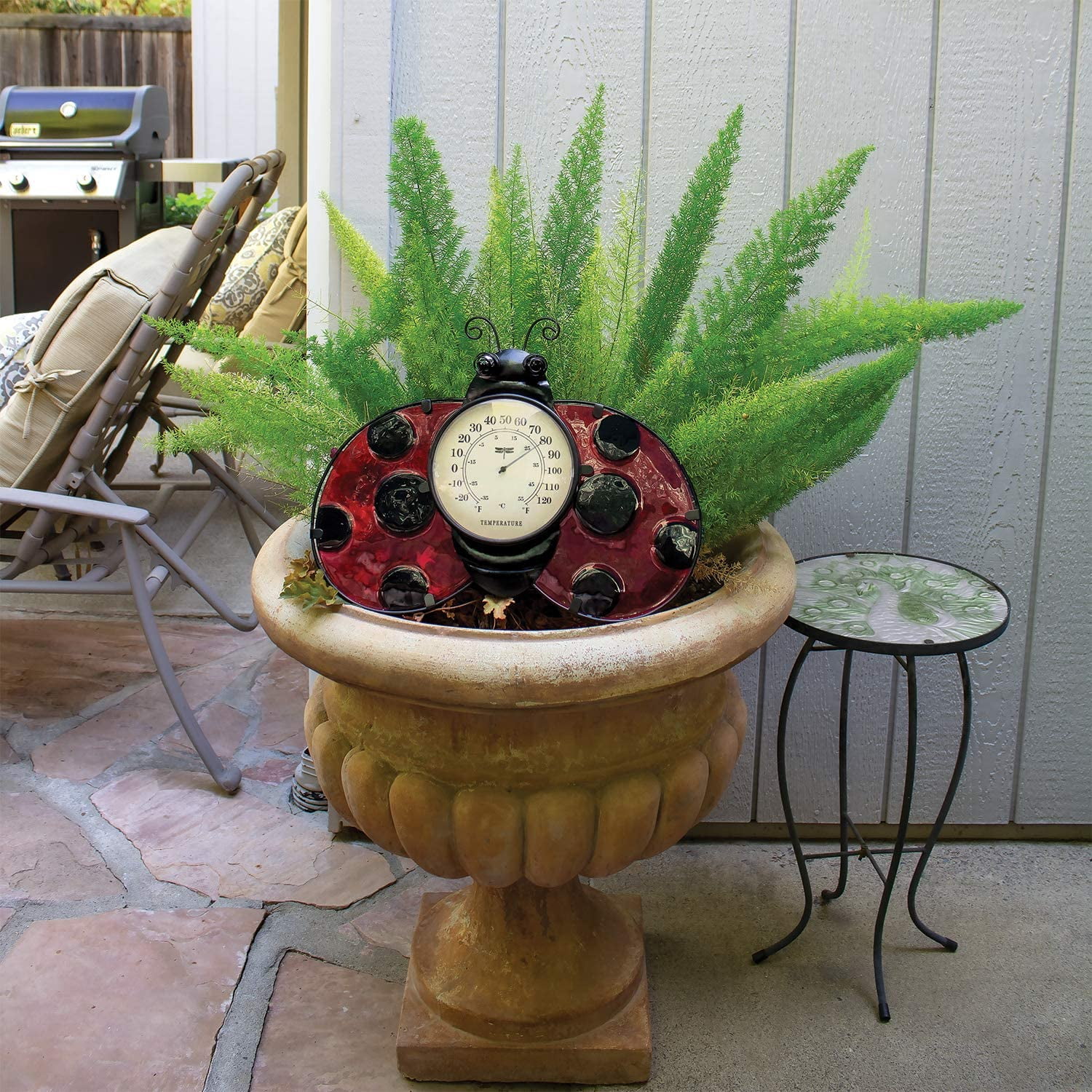 Swim Central 16" Ladybug Outdoor Garden Wall Thermometer