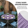 thumbnail image 4 of Fitted Tablecloth for Round Table, Mardi Gras Cartoon Cute Dwarfs Table Cover with Elastic Edge Waterproof Table Cloth, Purple Circle Table Covers for Kitchen Indoor Outdoor Picnic Party, 4 of 9