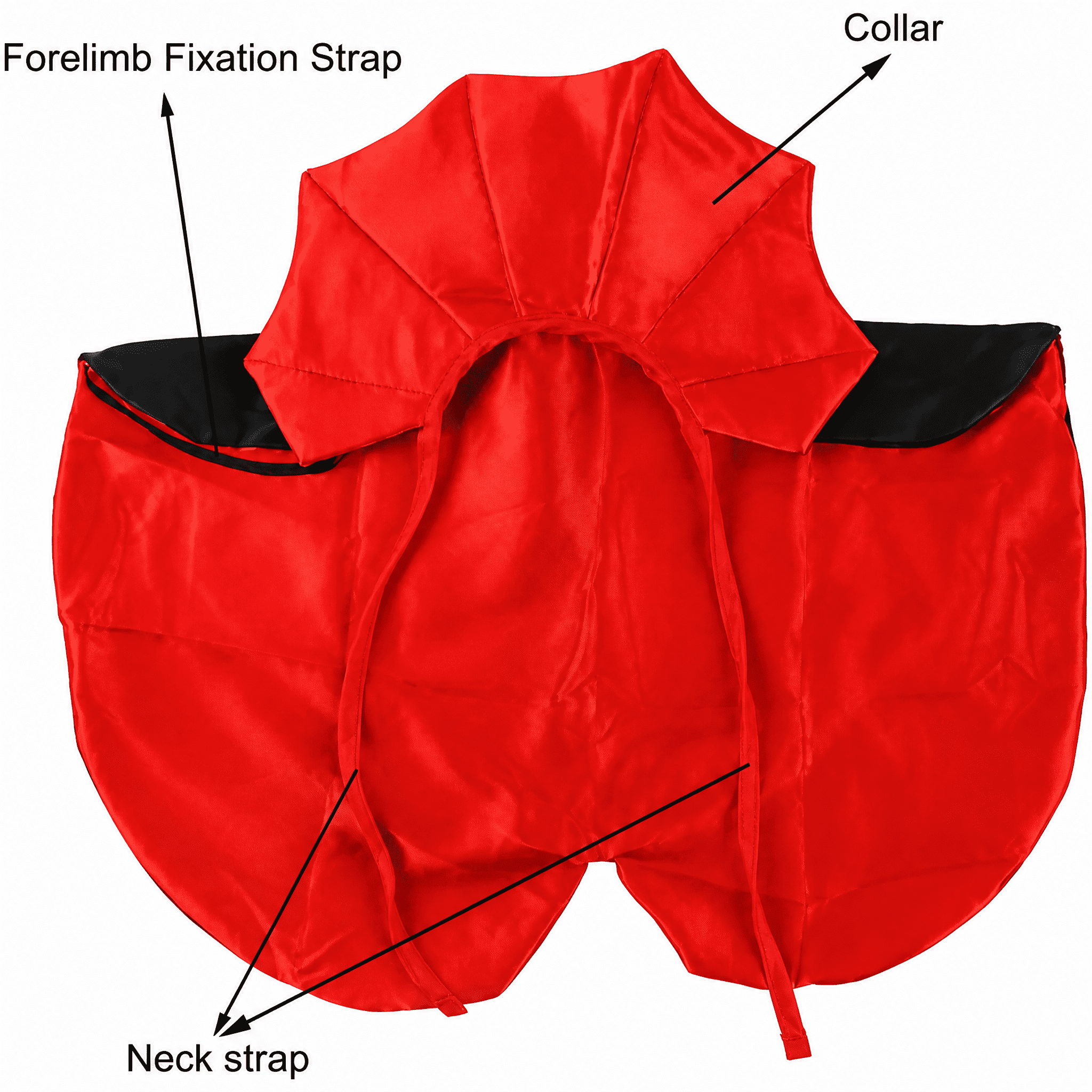 Pet Halloween Vampire Costume Cloak, Soft Breathable Satin Pet Outfit with Adjustable Neck Strap, Cute Cosplay Clothes for Small Medium Dogs Cats Party Photo Props