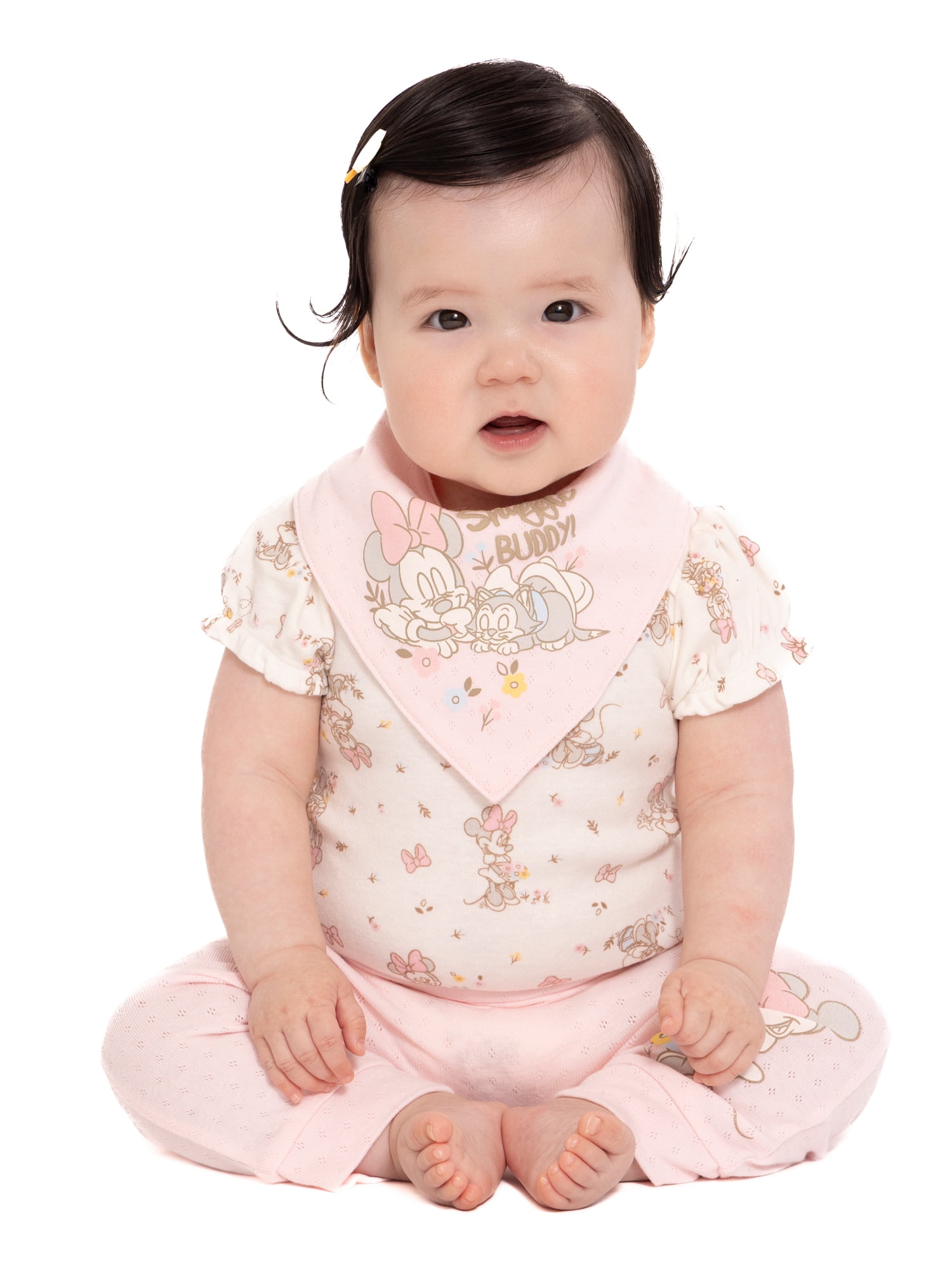 Disney Baby Wishes and Dreams Character Baby Layette Newborn Essentials Gift Set, 4-Piece, Sizes Newborn-12 Months