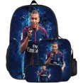 thumbnail image 1 of Conjunto de mochila infantil de 3 piezas con diseños de jugadores de fútbol para el colegio., 1 of 5