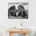 thumbnail image 2 of Nawypu Black And White Lions Canvas Painting Modern Abstract Wall Art Wildlife Animal Posters and Prints Wall Decor Wall Artwork Home Decor Office Kitchen Wall Decoration for Home Classroom Office, 2 of 6