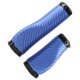 thumbnail image 1 of Puños de manillar de bicicleta Sharpla 2 Piezas estilo de fibra de carbono bloqueables antideslizantes PU Largo Corto Azul, 1 of 3